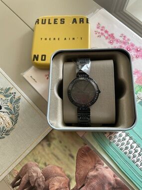Fossil Black Stainless Steel Crystal Accent Women’s Watch